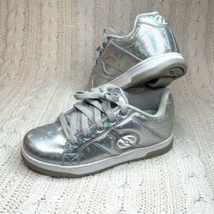 Heelys Skate Shoe Silver Chrome Hologram Women's 7